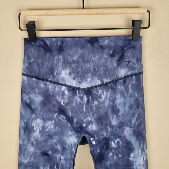 Gymshark Elevate Leggings Lakeside Blue Spray Dye Ankle Blue Size M - Picture 3 of 10